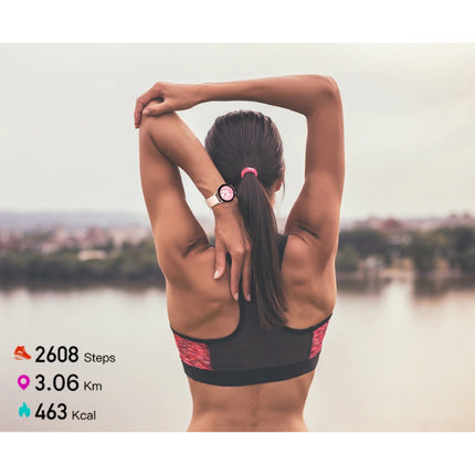 Smartwatch met Extra Bandje - Roestvrij Staal Mesh / Silicoon Fitness Sport Activity Tracker Horloge Android - Zwart