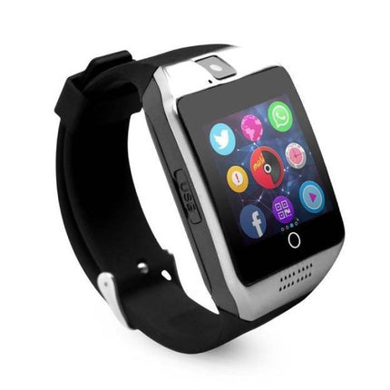 Originele Q18 Smartwatch Curved HD Smartphone Fitness Sport Activity Tracker Horloge OLED iOS Android iPhone Samsung Huawei Zilver