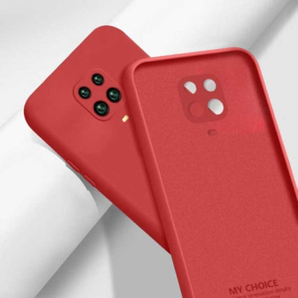 Xiaomi Poco F3 Square Silicone Hoesje - Zachte Matte Case Liquid Cover Rood