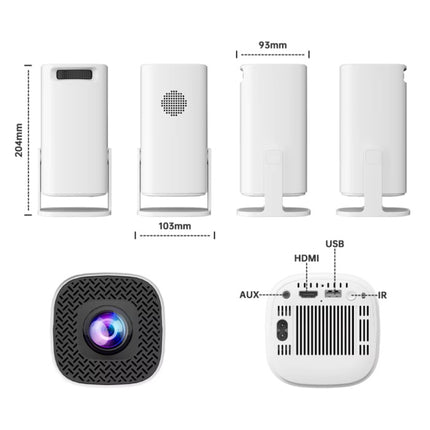 S40 Max Projector - 8000 Lumen - Android 11 Screen Mirroring Beamer Home Media Speler - Wit