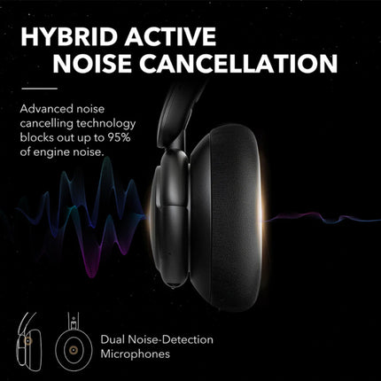 Life Q30 Draadloze Koptelefoon Headset - Bluetooth 5.0 Wireless ANC Headphones Stereo Studio Blauw