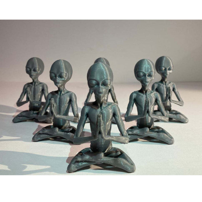 Alien Meditatie Beeld - Decor Miniatuur Ornament Hars Sculptuur Tuin Bureau