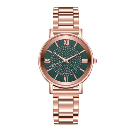 Horloge Luxe Dames - Anoloog Kwarts Uurwerk voor Vrouwen Groen