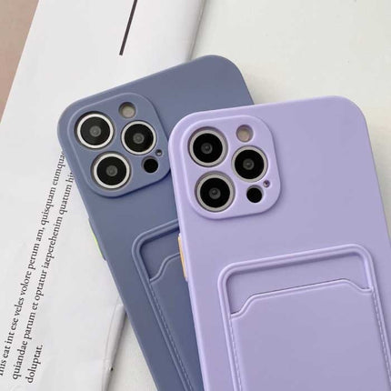 iPhone 13 Pro Kaarthouder - Wallet Card Slot Cover Hoesje Wit