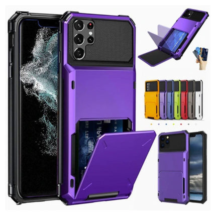 Samsung Galaxy S10 Plus - Kaarthouder Hoesje - Wallet Card Slot Portemonnee Cover Case Geel