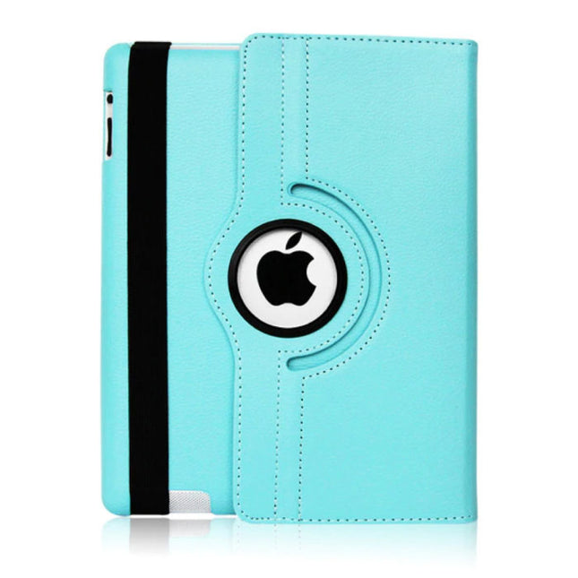 Leren Vouwbare Cover voor iPad 2017 (9.7") - Multifunctioneel Hoesje Case Lichtblauw