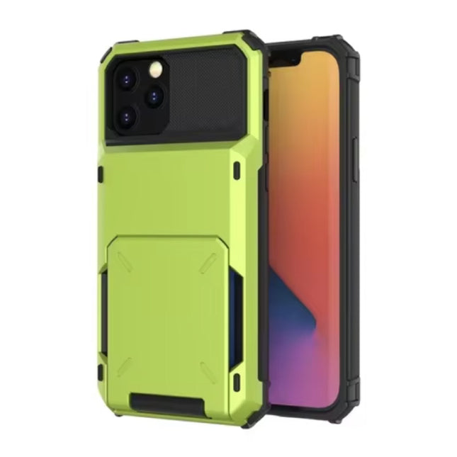 Kaarthouder Hoesje voor iPhone 16 Pro Max - Wallet Card Slot Portemonnee Flip Cover Case - Groen