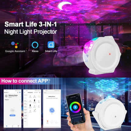 Sterren Projector - Bluetooth Sterrenhemel Muziek Sfeerlamp Tafellamp Wit