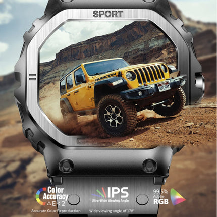 Smartwatch Gezondheid Monitor - Sport Health Tracker Horloge - Silicoon Bandje - Zwart