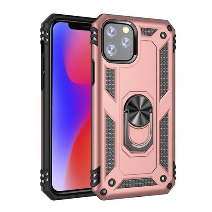 iPhone 11 Hoesje  - Shockproof Case Cover Cas TPU Roze + Kickstand