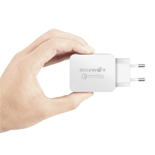 Fast Charge 18W USB Stekkerlader - Quick Charge 3.0 Muur Oplader Wallcharger AC Thuislader Adapter Wit