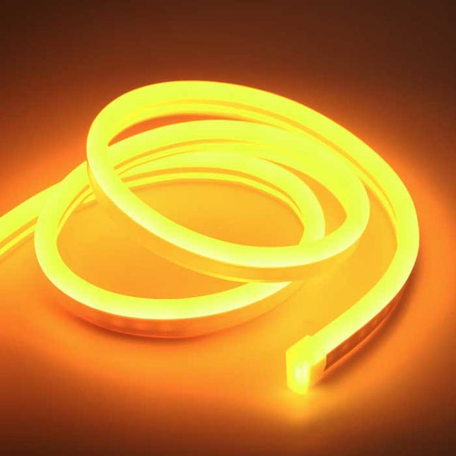 Neon LED Strip 1 Meter - Flexibele Verlichting Tube met Stekker Adapter 12V Waterdicht Geel