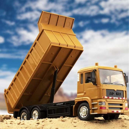 RC Vrachtwagen met Afstandsbediening - Bestuurbaar Speelgoed Machine Dump Wagen Radiografisch Metaallegering 