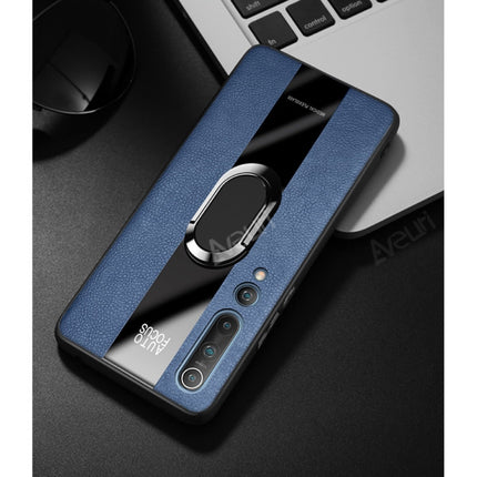 Xiaomi Mi 10T Lite Leren Hoesje  - Magnetische Case Cover Cas Blauw + Kickstand