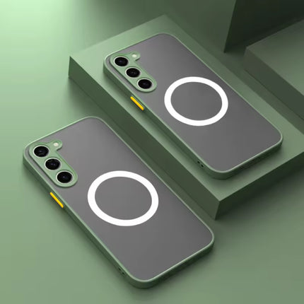 Matte Magnetisch Hoesje voor Samsung Galaxy A52 (5G) - Draadloos Opladen Cover - Groen