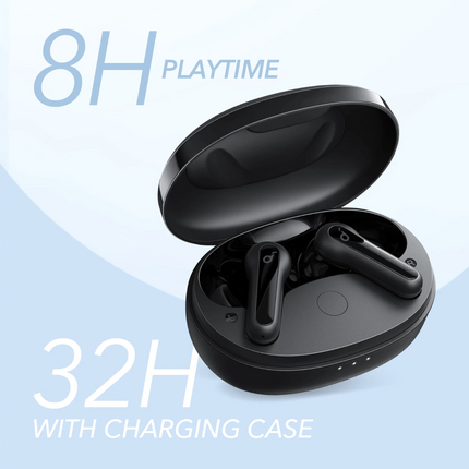 Soundcore Life P2 Mini Draadloze Oortjes met Touch Control -  TWS Bluetooth 5.2 Wireless Buds Earbuds Oortelefoon Zwart