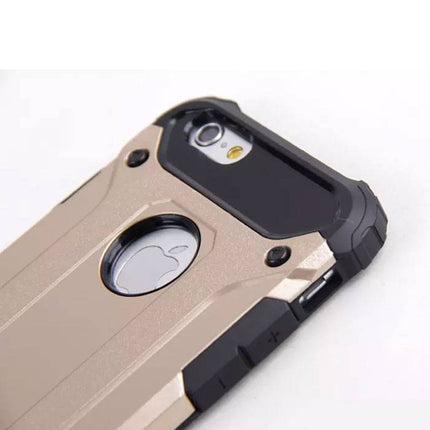 iPhone 8 Plus - Gold Plated Armor Case Cover Cas Silicone TPU Hoesje Goud