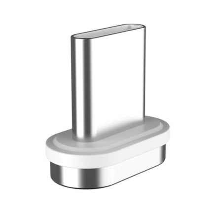 USB-C Magnetische Oplaadkabel 2 Meter Type C - Gevlochten Nylon Oplader Data Kabel Android Zilver