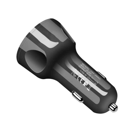 Qualcomm Quick Charge 3.0 Triple Port Autolader/Carcharger - Zwart