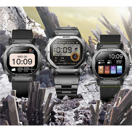 Smartwatch Gezondheid Monitor - Sport Health Tracker Horloge - Silicoon Bandje - Zwart