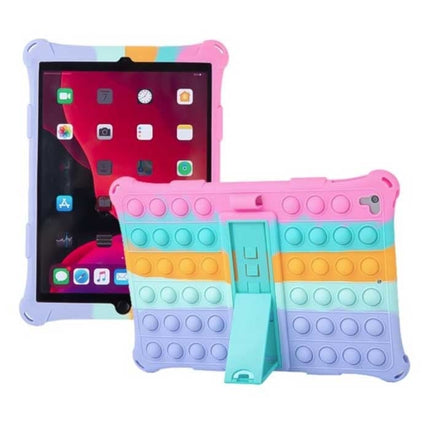 Pop It Hoesje voor iPad Air 1 met Kickstand - Bubble Cover Case Regenboog 