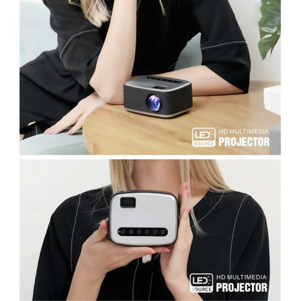 T20 LED Projector - Mini Beamer Home Media Speler Geel