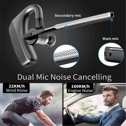 K18 Draadloze Business Headset - Handsfree Oordopje One Click Control TWS Oortje Bluetooth 5.0 Oortelefoon Zwart