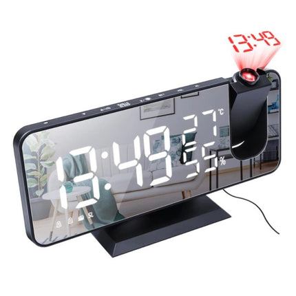 Multifunctionele Digitale LED Klok - Wekker Spiegel Alarm Snooze Helderheid Aanpassing Zwart