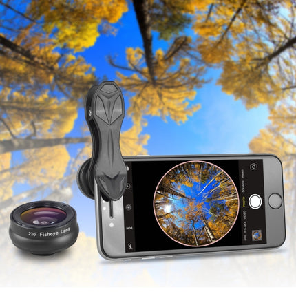 3 in 1 Camera Lens Clip voor Smartphones Zwart - Fisheye/Wide Angle/Macro Lens