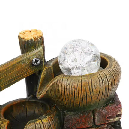 Watermolen Sier Fontein - Feng Shui Waterval Hars Decoratie