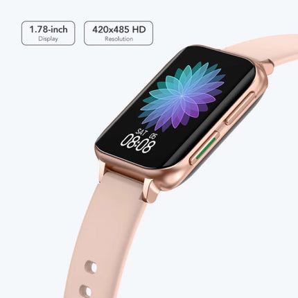 2021 ECG Smartwatch - Leer Bandje Fitness Sport Activity Tracker Horloge Android - Rose Gold