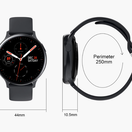 Sport Smartwatch Smartband Smartphone Fitness Activity Tracker Horloge iOS / Android Goud Staal