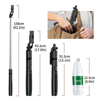 Q05 Selfie Stick Tripod - Intrekbare Vlog Statief Selfiestick - Zwart