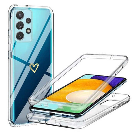 Samsung Galaxy A02S Full Body 360° Hoesje - Volledige Bescherming Transparant TPU Silicone Case + PET Screenprotector