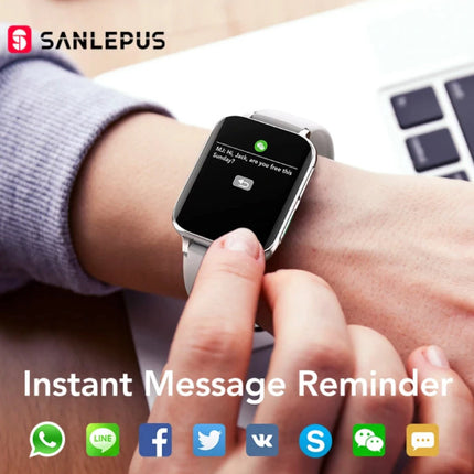 2021 ECG Smartwatch - Silicoon Bandje Fitness Sport Activity Tracker Horloge Android - Zwart