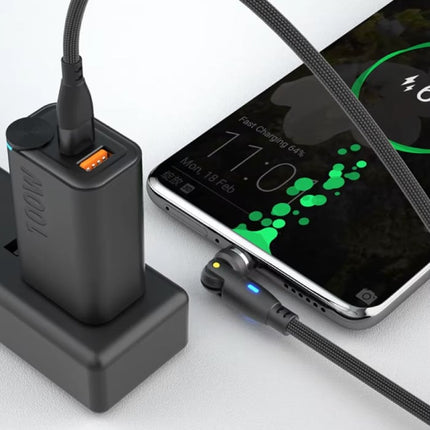 USB Type C naar USB Type C Magnetische Oplaadkabel - 1,8 Meter - 100W USB-C Fast Charging Oplader Data Kabel - Rood