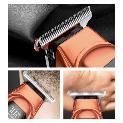 KK-A2 Scheerapparaat - Elektrsiche Tondeuse Trimmer Draadloos Scheermachine - Oranje-Blauw