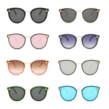 Vintage Zonnebril Bij voor Dames - Gradient Retro Bril Eyewear UV400 Driving Shades Paars