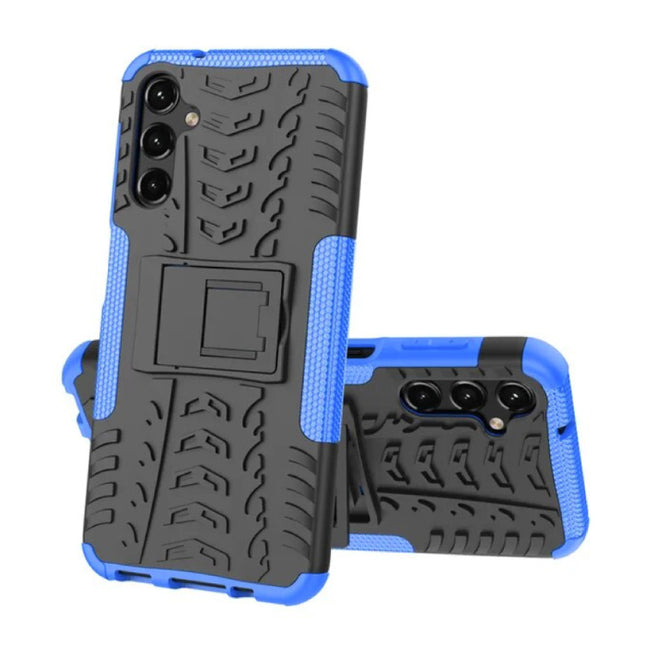 Samsung Galaxy A54 (5G) Hoesje met Kickstand - Shockproof Cover Case Blauw