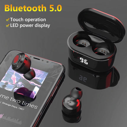 A6 Draadloze Oortjes - True Touch Control TWS Oordopjes Bluetooth 5.0  Wireless Ear Buds Earphones Oortelefoon Zwart