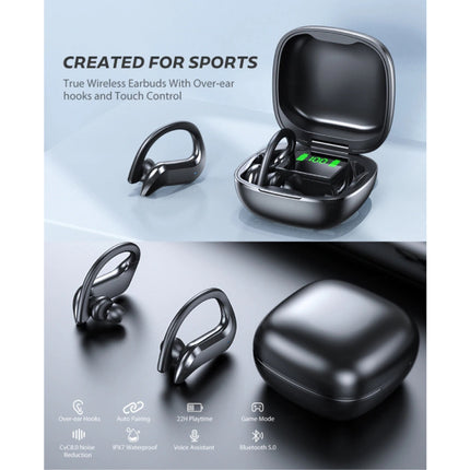  Draadloze Oortjes met Oorhaak - Touch Control -  TWS Bluetooth 5.0 Wireless Buds Earphones Earbuds Oortelefoon Zwart