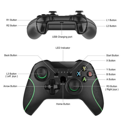 Gaming Controller voor Android/iOS/PC/PS3 met Clip en USB 2.4G Stick - Bluetooth Gamepad Mobiele Telefoon Zwart