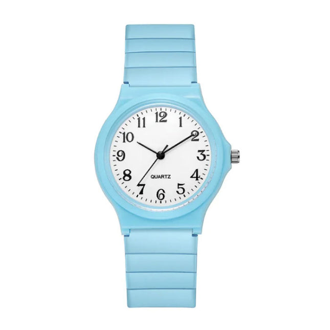 Siliconen Horloge - Kwarts Polshorloge Voor Dames Studenten - Blauw