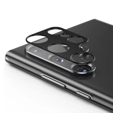 Samsung Galaxy S23 Ultra Metalen Camera Lens Cover - Shockproof Case Bescherming Zwart