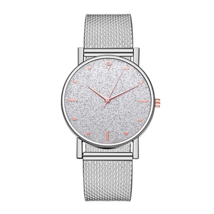 Horloge Kwarts Dames - Luxe Anoloog Uurwerk voor Vrouwen Zilver