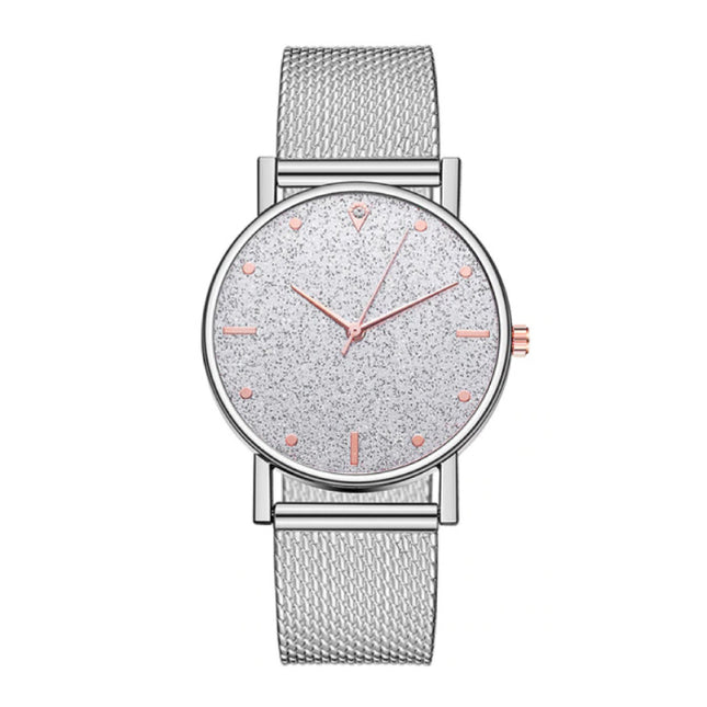 Horloge Kwarts Dames - Luxe Anoloog Uurwerk voor Vrouwen Zilver