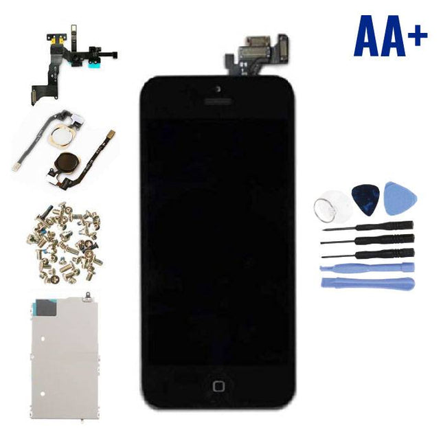 iPhone 5 Voorgemonteerd Scherm (Touchscreen + LCD + Onderdelen) AA+ Kwaliteit - Zwart + Gereedschap