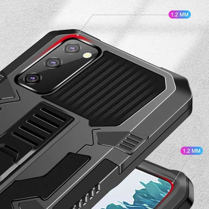 Xiaomi Poco F3 - Armor Hoesje met Kickstand en Pop Grip - Bescherming Cover Case Zilver
