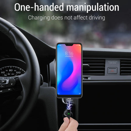 USB 2.0 - USB-C Magnetische Oplaadkabel 1 Meter Gevlochten Nylon Oplader Data Kabel Data Android  Zwart