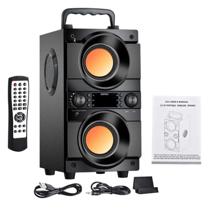 A21 Draadloze Speaker met RGB - 60W Luidspreker Wireless Bluetooth 5.0 Soundbar Box Zwart